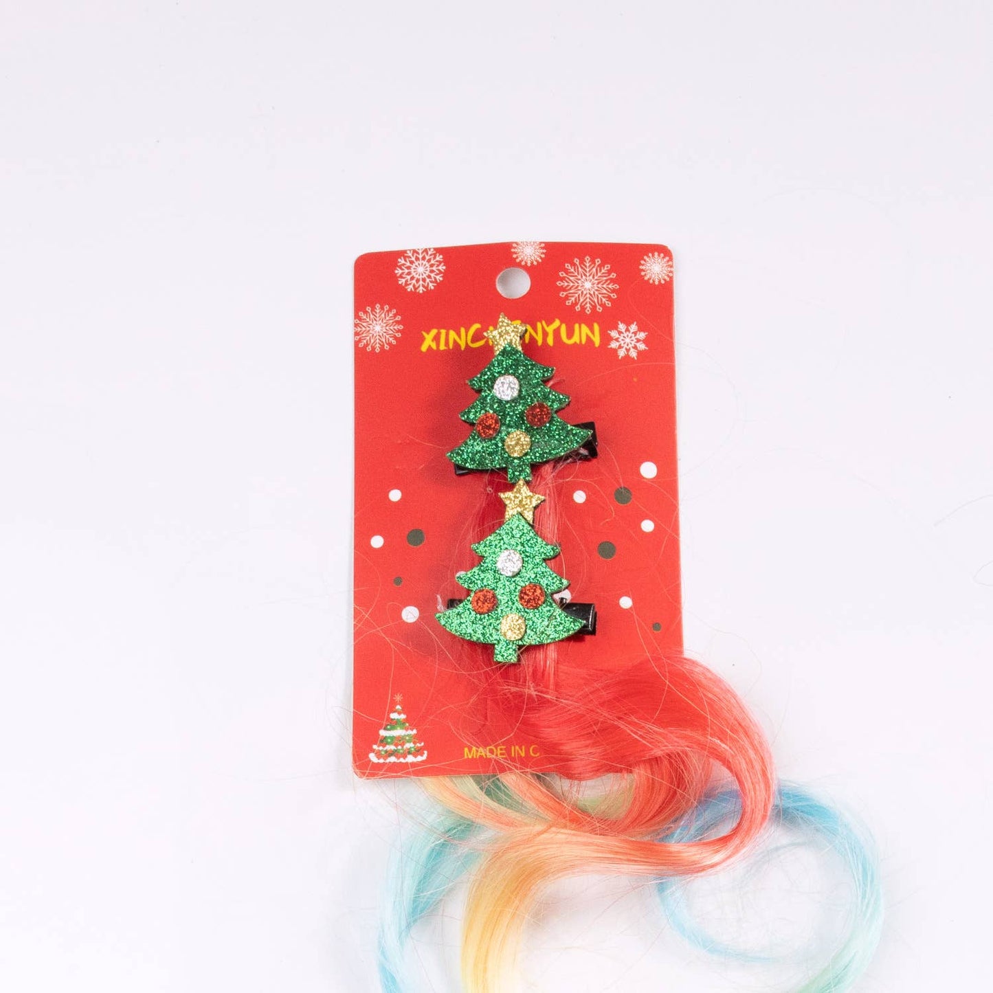 CHRISTMAS WIG SANTA CLAUS CHRISTMAS TREE BOW