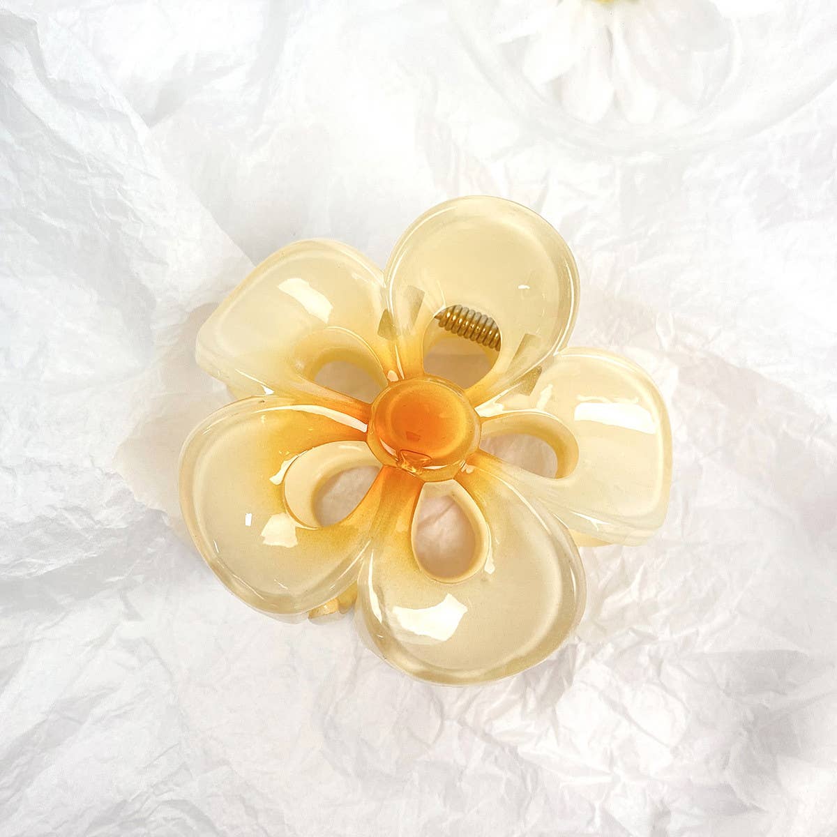 Colorful Plumeria Hair Claw - Sweet Floral Clip_CWAHA1010