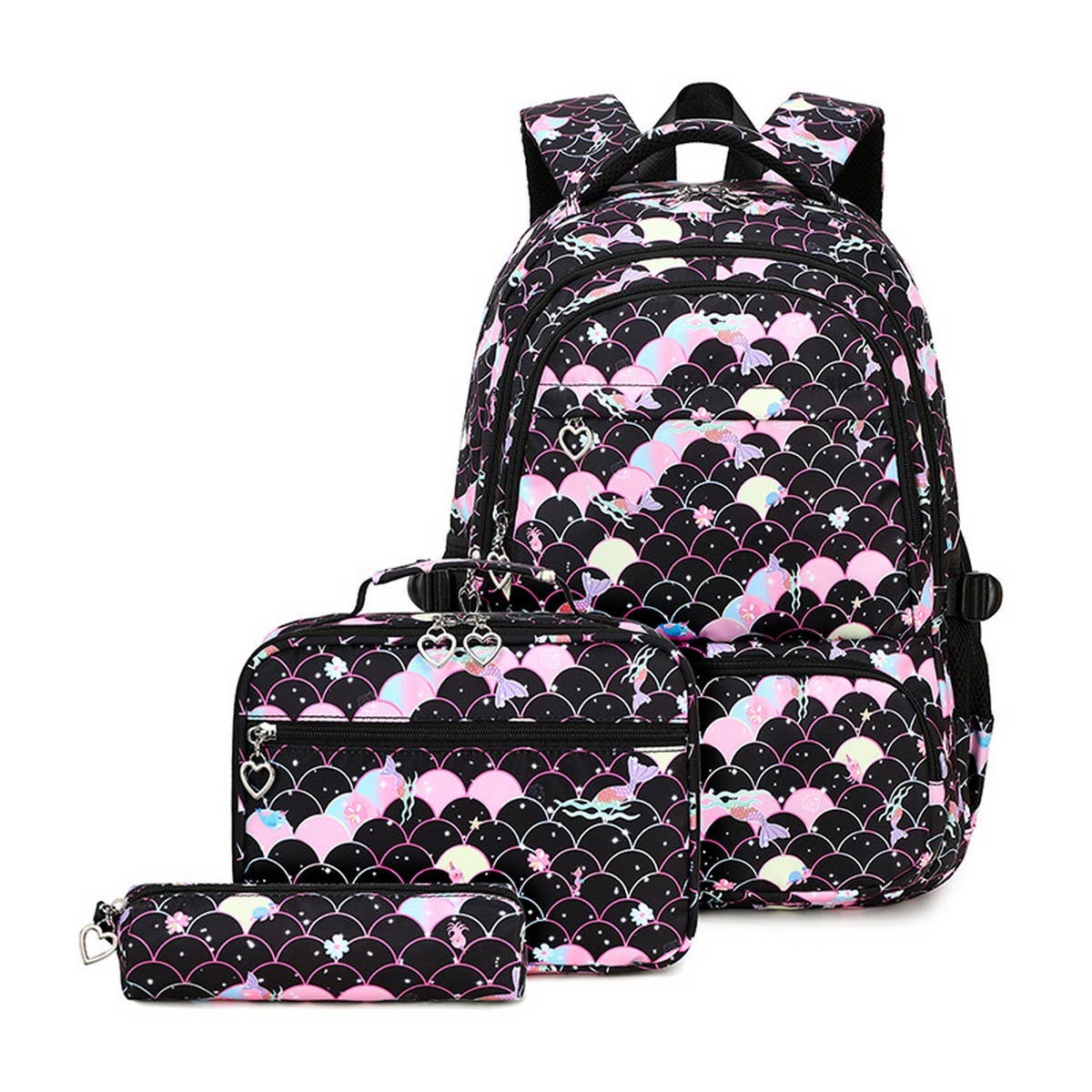 Girls¡¯ Backpacks for School ? 3-Piece Ocean Design_CWAB5392
