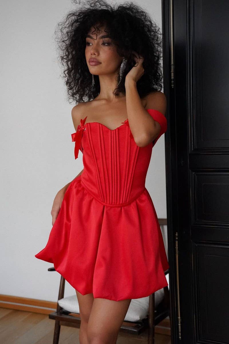 CWDTD0403_SLEEVELESS OPEN BACK HERRINGBONE SATIN DRESS