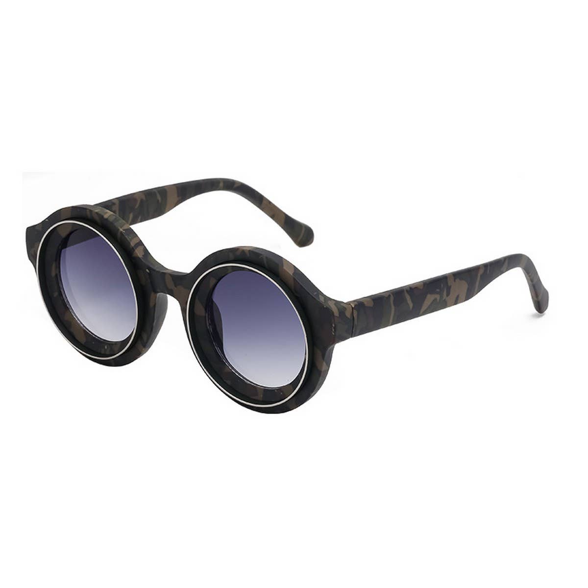 FASHIONABLE HIGH-END ROUND FRAME SUNGLASSES