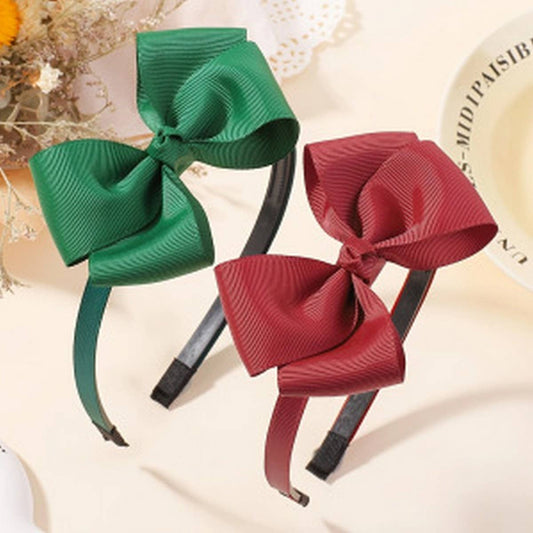 Double Bow Hair Clip Set with Pearl for Kids