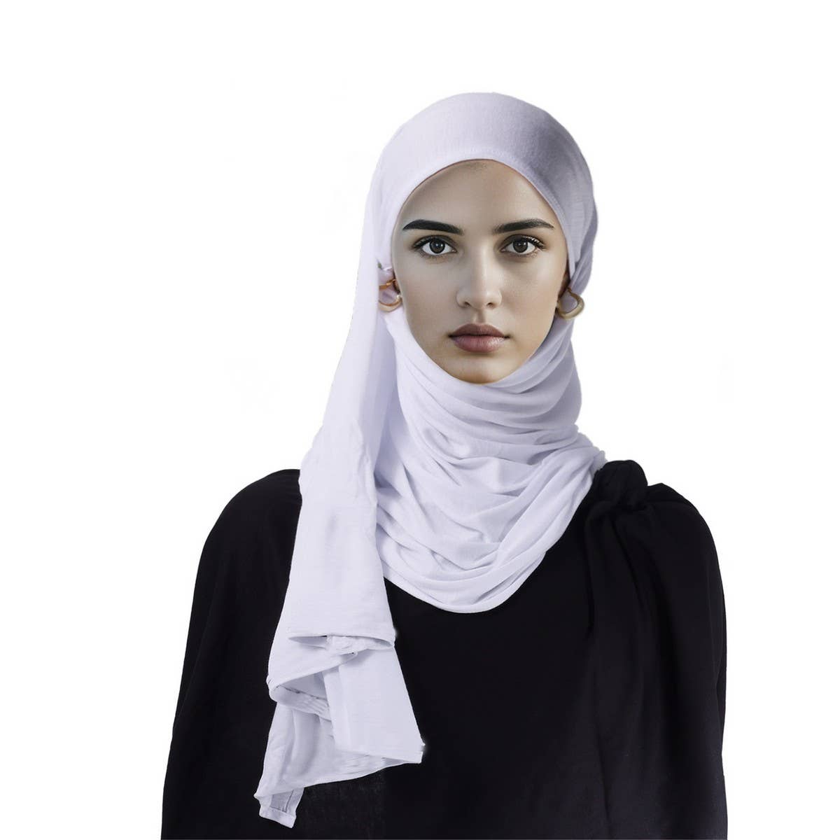 SIMPLE AND PORTABLE PURE COTTON PULLOVER HEADSCARF
