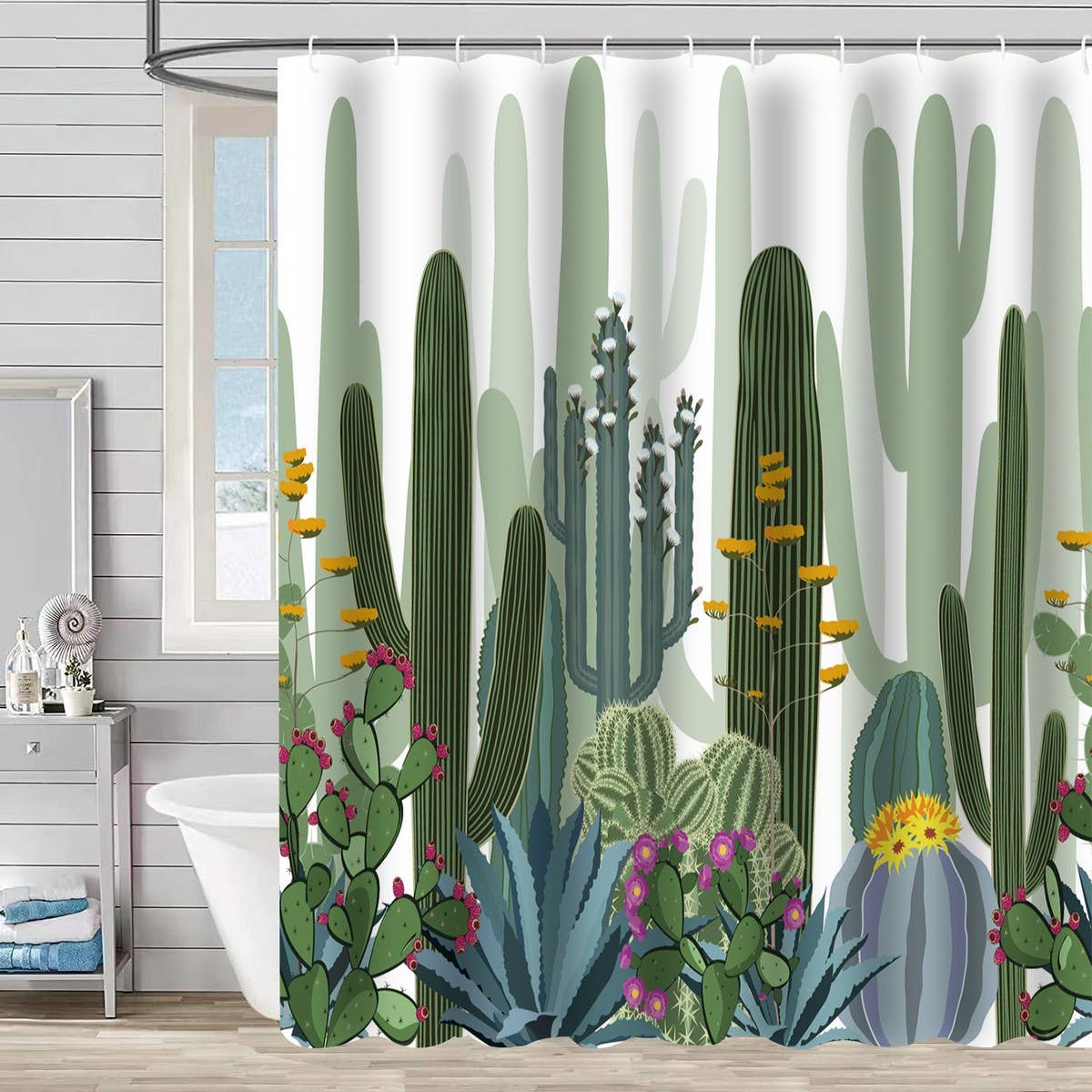 PLANT AND FLOWER WATERPROOF SHOWER CURTAIN_CWMM1795