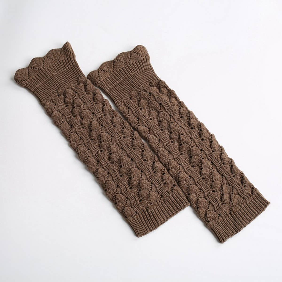 IMITATION LACE LONG LEGGINGS WITH HOLES AND CUFFS