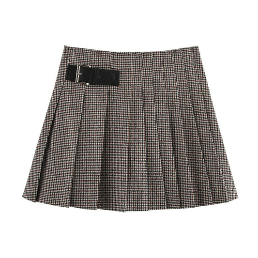 Fashion sexy pleated high-waisted short skirt
