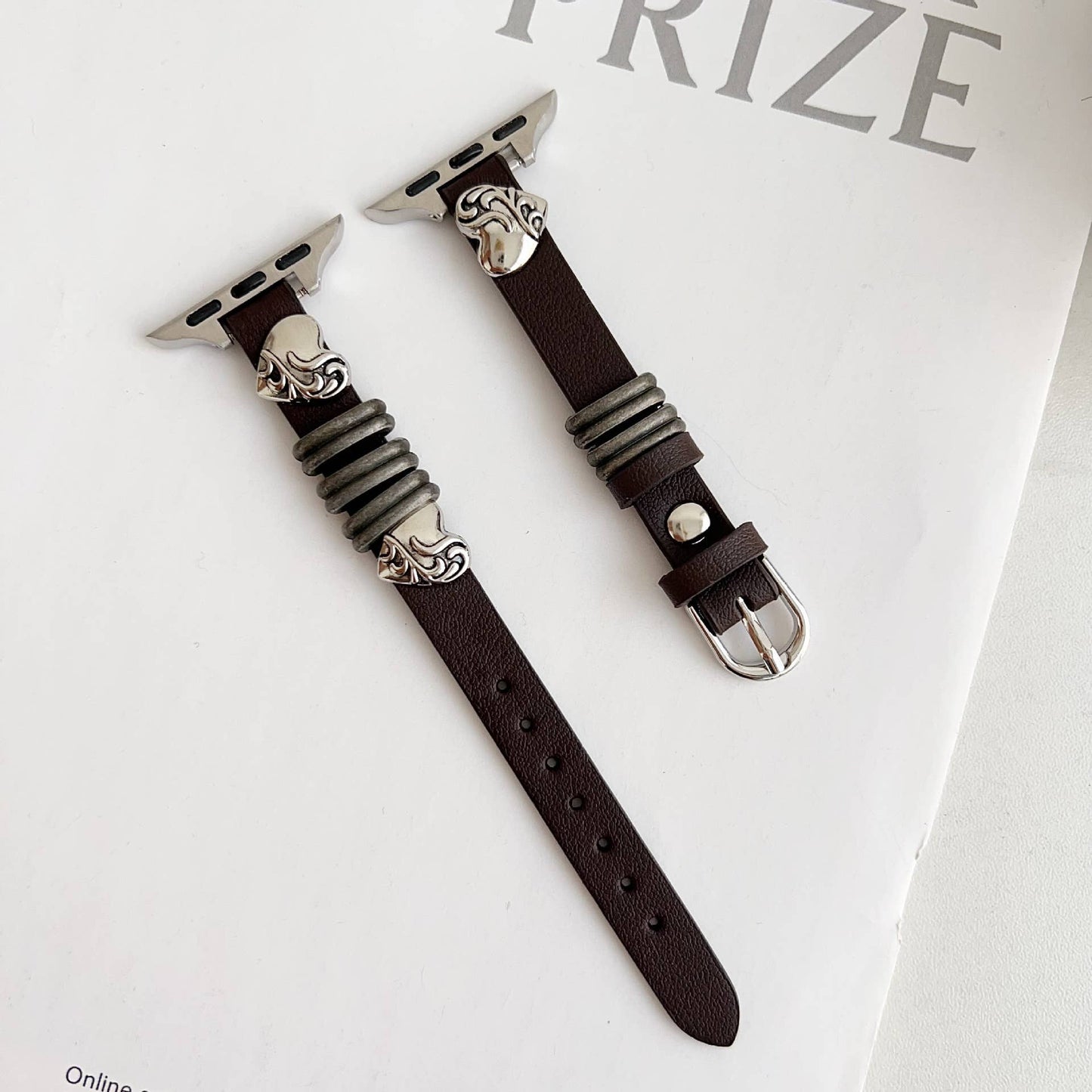 IWATCH9-1 14MM HEART LEATHER STRAP FOR APPLE WATCH