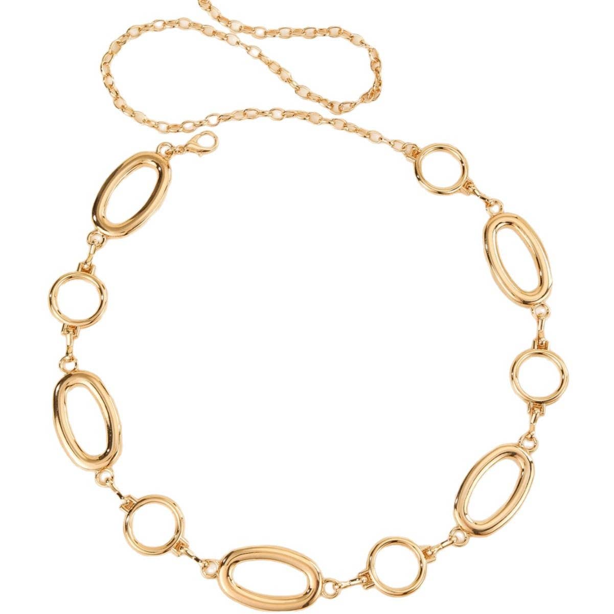 Fashionable and simple round metal waist chain