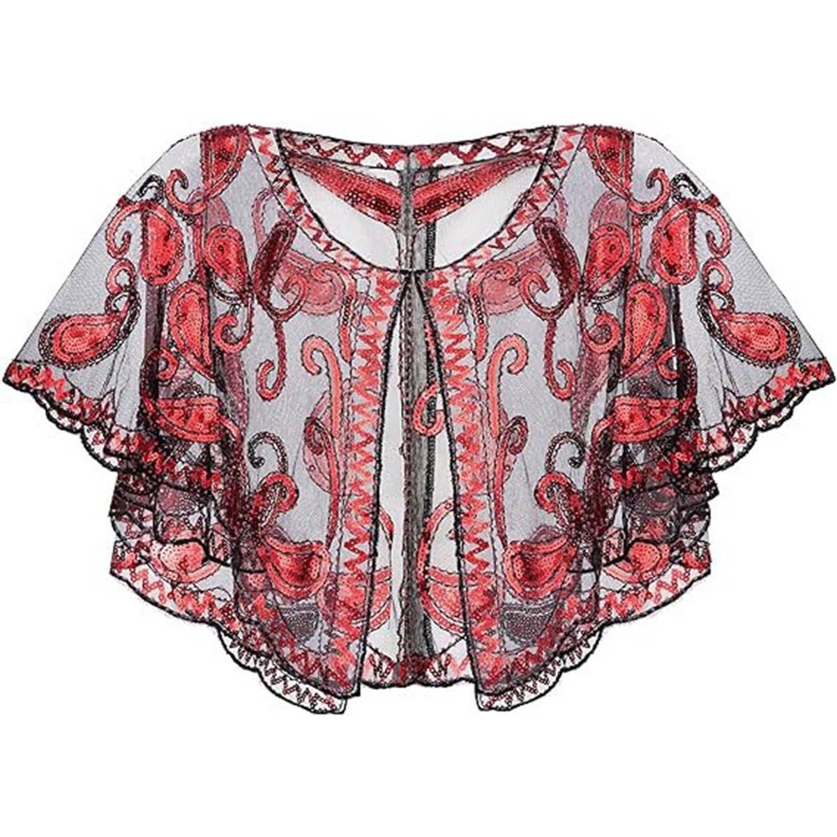 Sequin Lace Evening Shawl ? Party & Formal Wrap