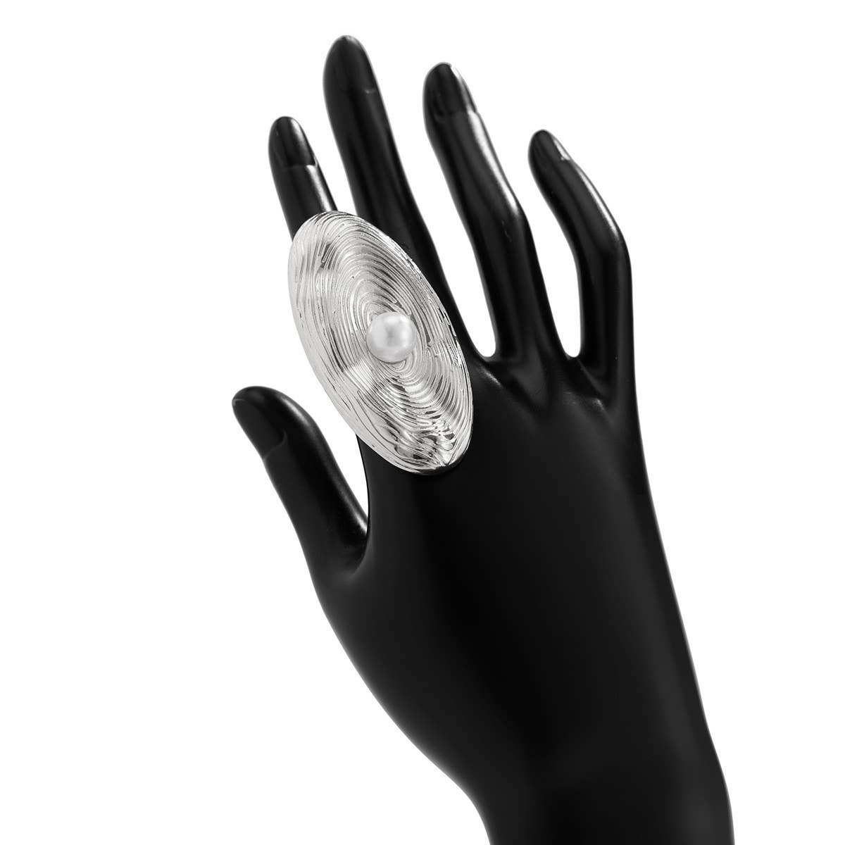 IRREGULAR GEOMETRIC HOLLOW WINDING ALLOY RING