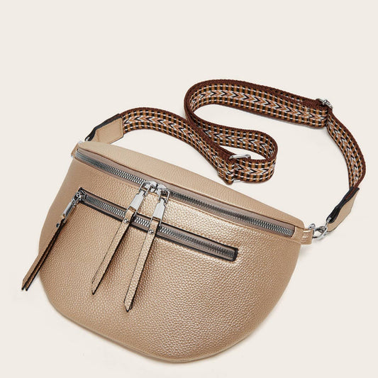 WOMEN LITCHI PATTERN CHEST BAG WAIST BAG_CWAB2658