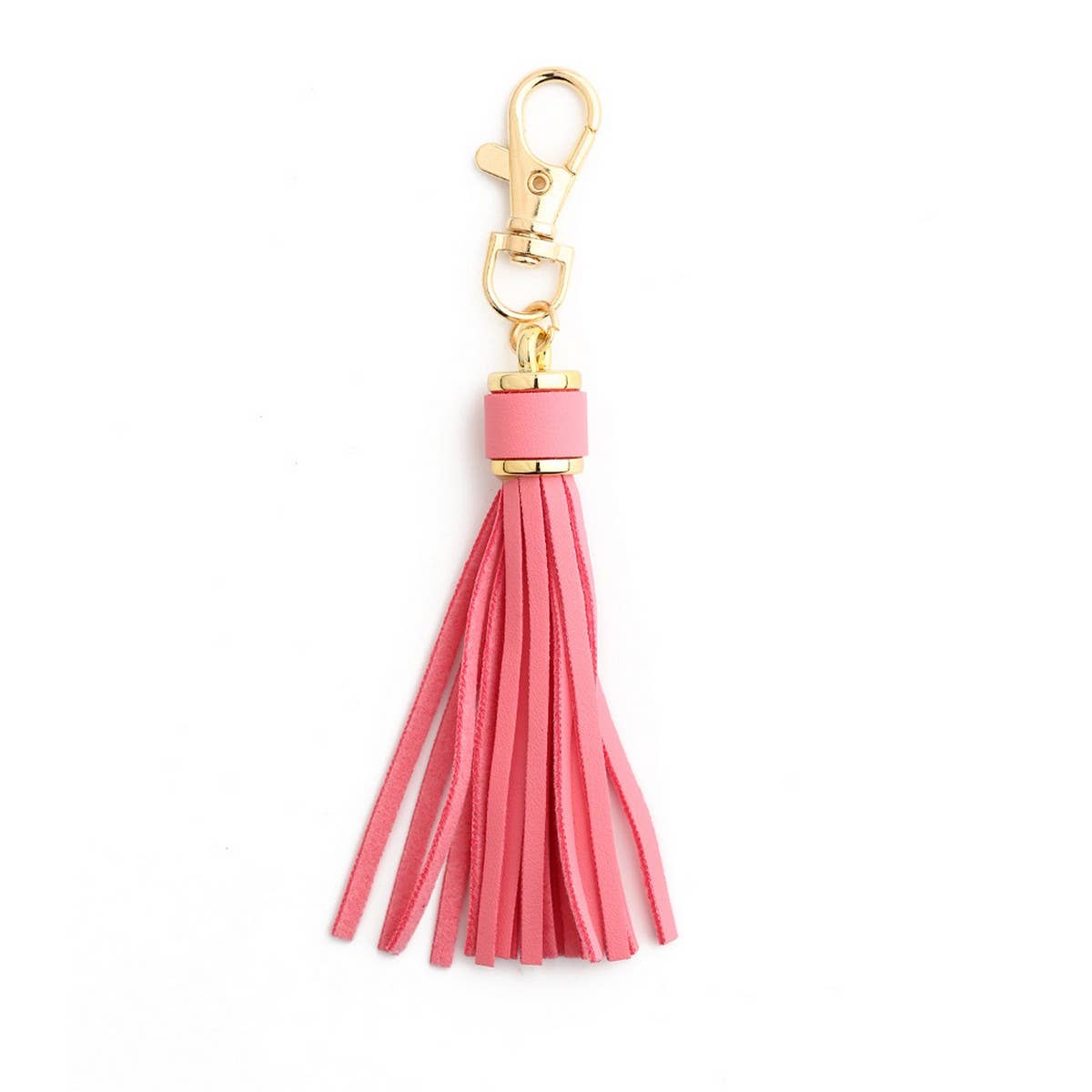 Leather Fringe Keychain, PU Tassel Bag Charm_CWAB5008
