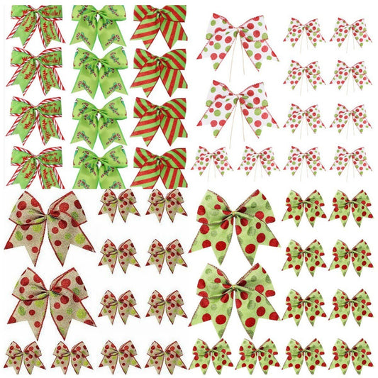 CWMM10190_POLKA DOT CHRISTMAS BOW DECORATIONS