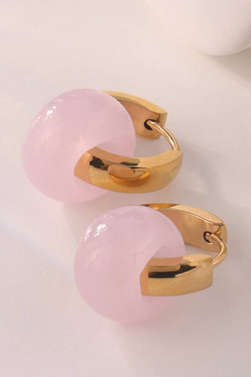 RETRO COLOR  HOOP EARRINGS_CWAJE0477
