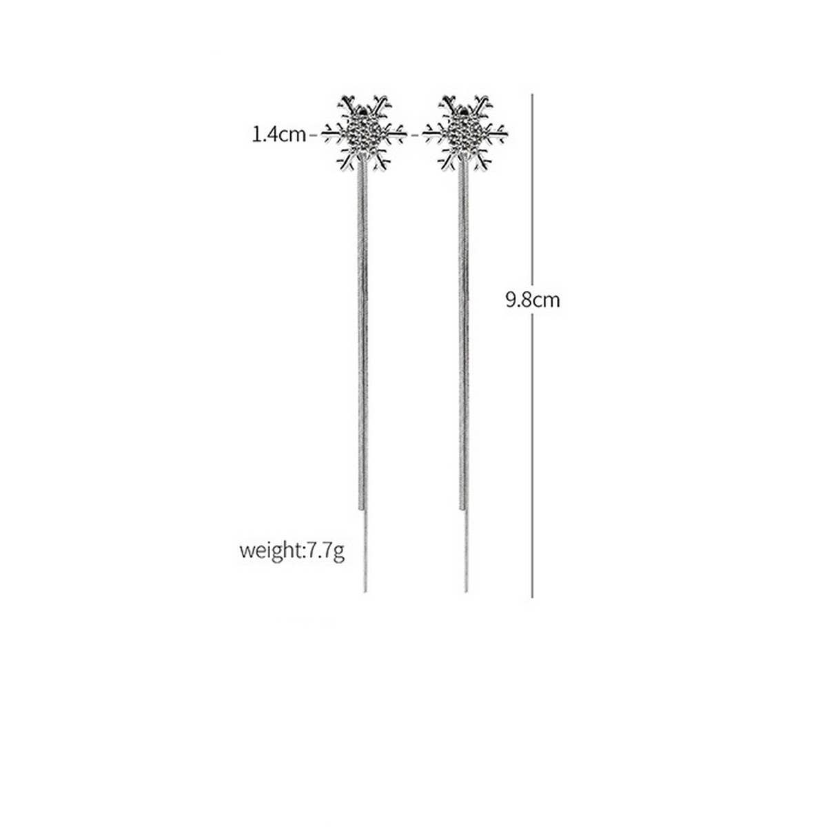 SNOWFLAKE TASSEL SWEET CHRISTMAS EARRINGS_CWAJE1828