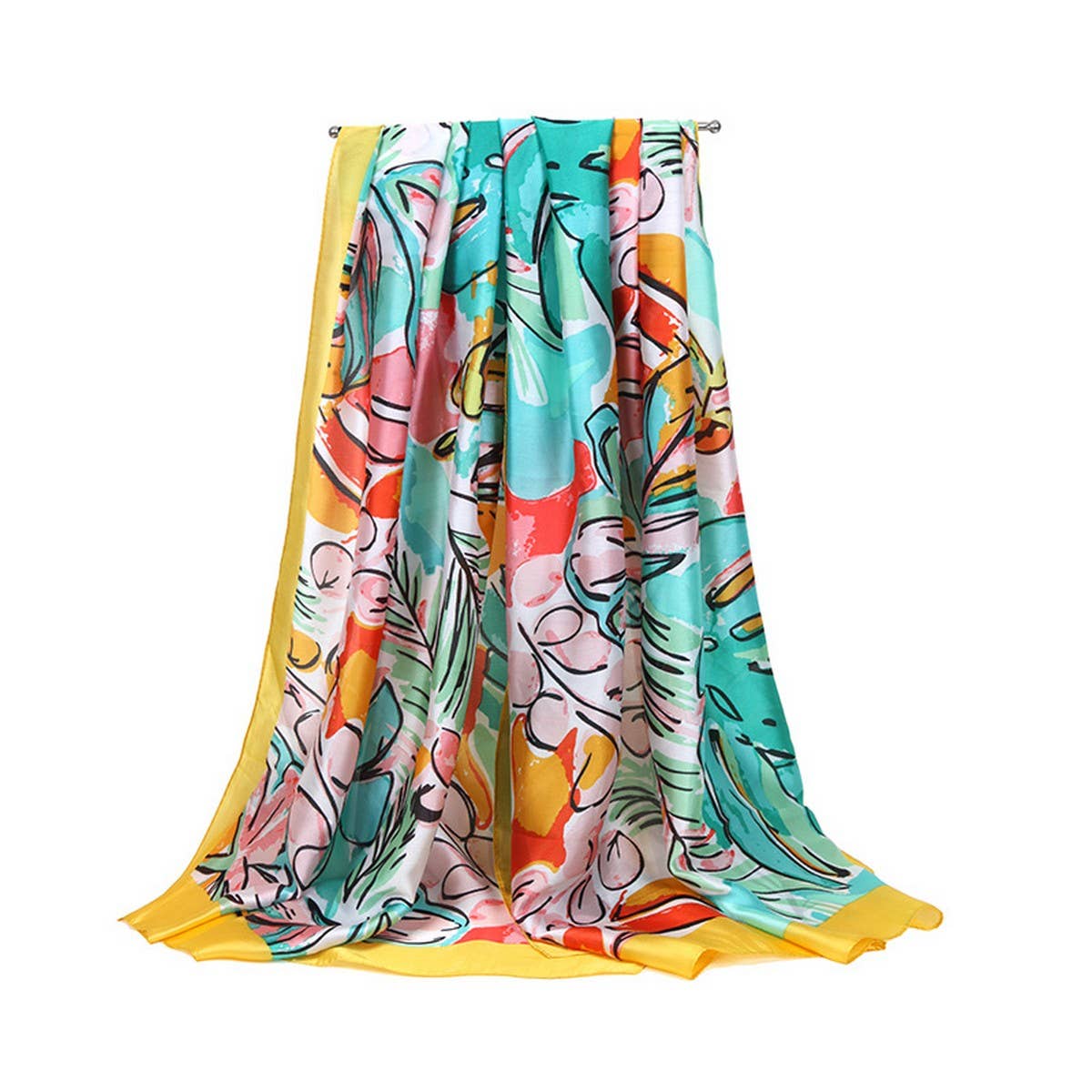 Banana Leaf Scarf - Summer Beach Wrap Shawl_CWASC0671