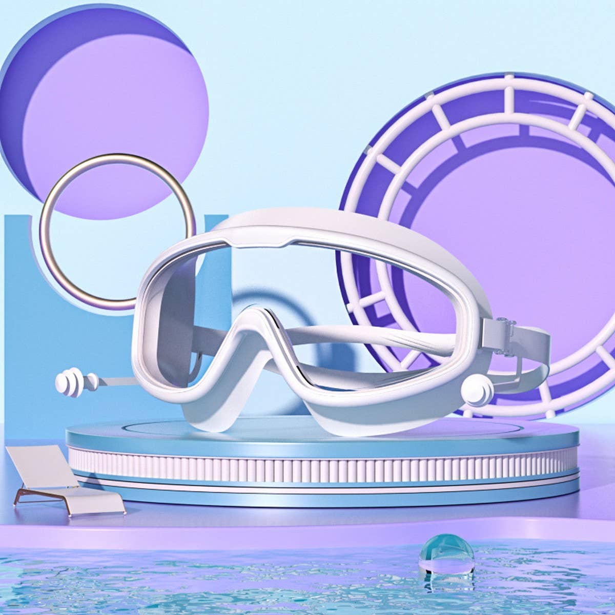 Pro HD Swim Goggles & Cap Set ??Anti-Fog Adult_CWMM6641