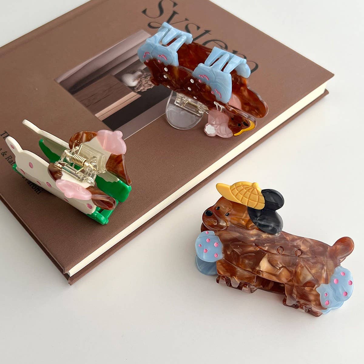 Cute Cartoon Dog Acetate Clip ?Chic Simple Hairpin