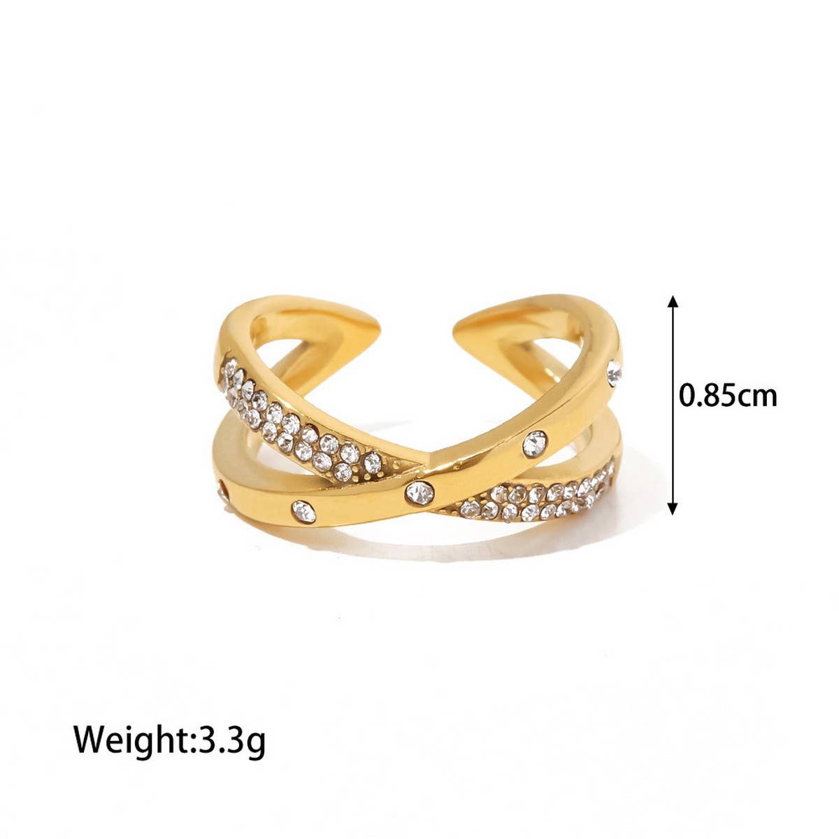 Luxury Stainless Steel Finger Chain Ring Bracelet