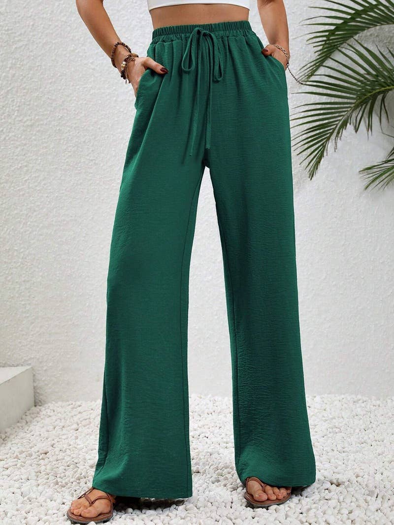 All-in-one floor-length straight leg pants