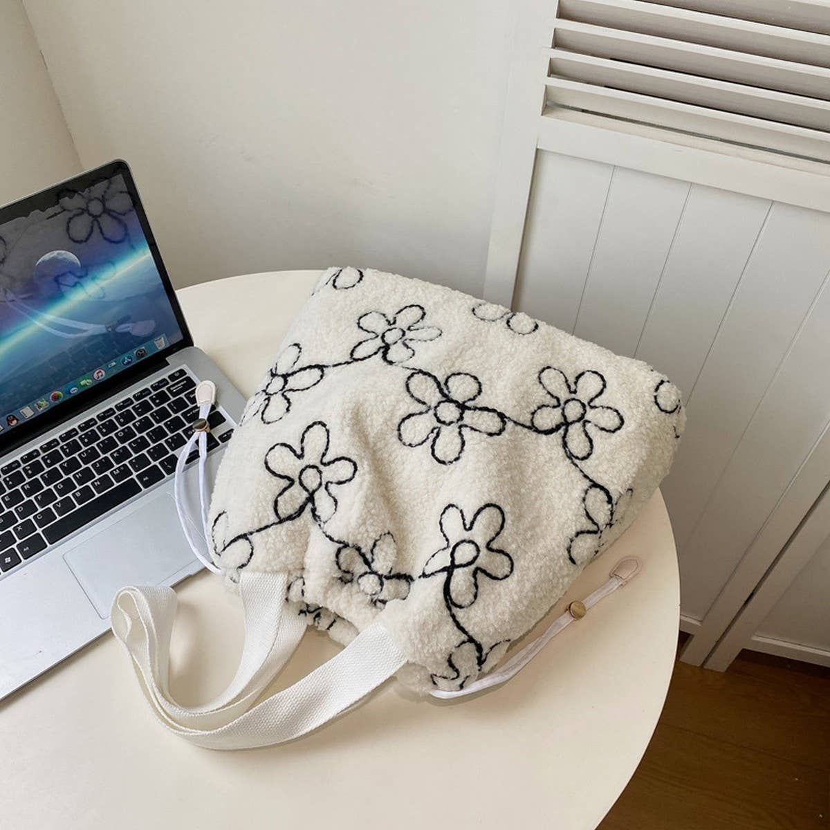 Plush Fur Bucket Bag Women Fashion Tote Bag_CUAB00577