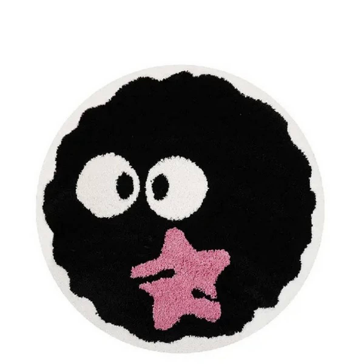 Cute Soot Plush Round Rug, Cartoon Floor Mat