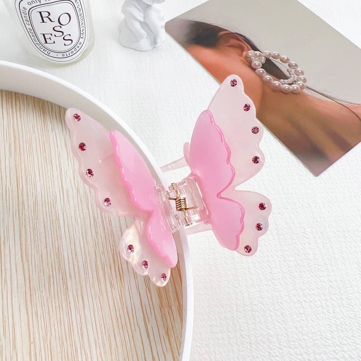 Double Layer Acrylic Butterfly Hair Claw Clip_CWAHA1487