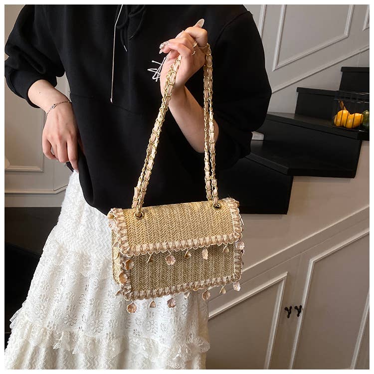 Ethnic-style artistic woven crossbody bag