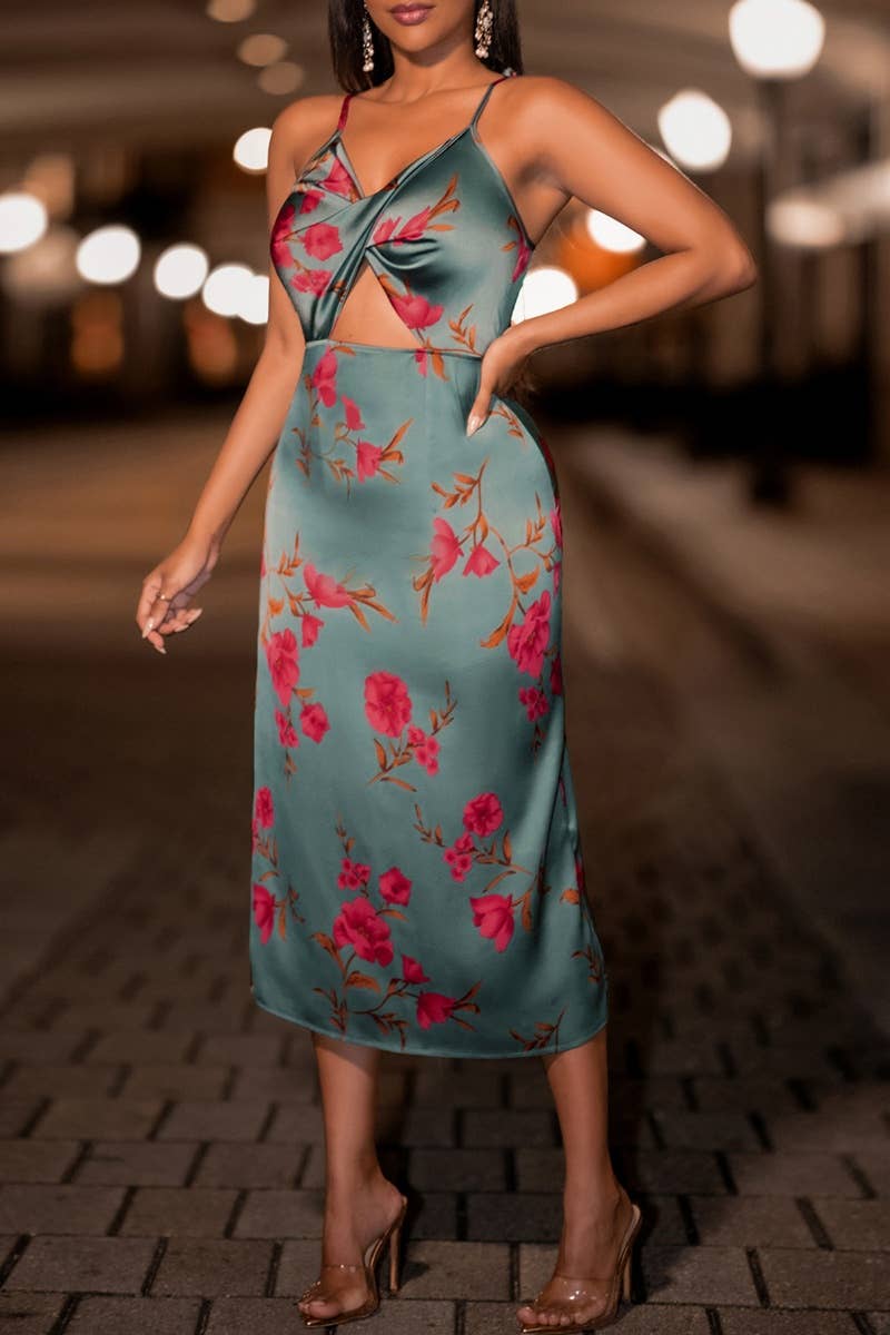 CWDHL0575_SEXY PRINT HOLLOWED-OUT HALTER DRESS LONG