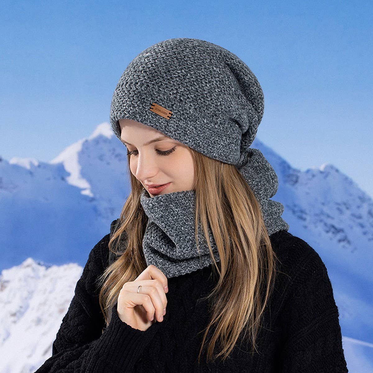WINTER WARM EARMUFFS HAT AND SCARF SET