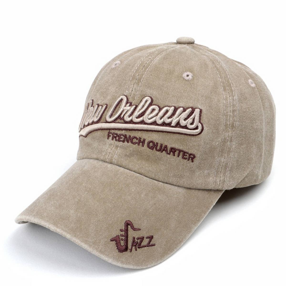 Washed Letter Embroidery Baseball Cap Sun Hat CWAH1132