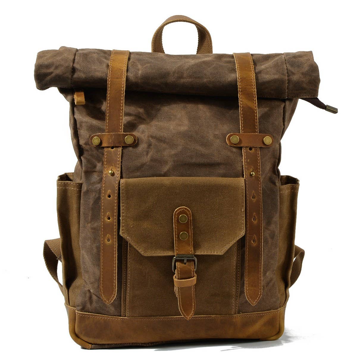 Retro Waterproof Canvas Hiking Backpack_CWAB5523