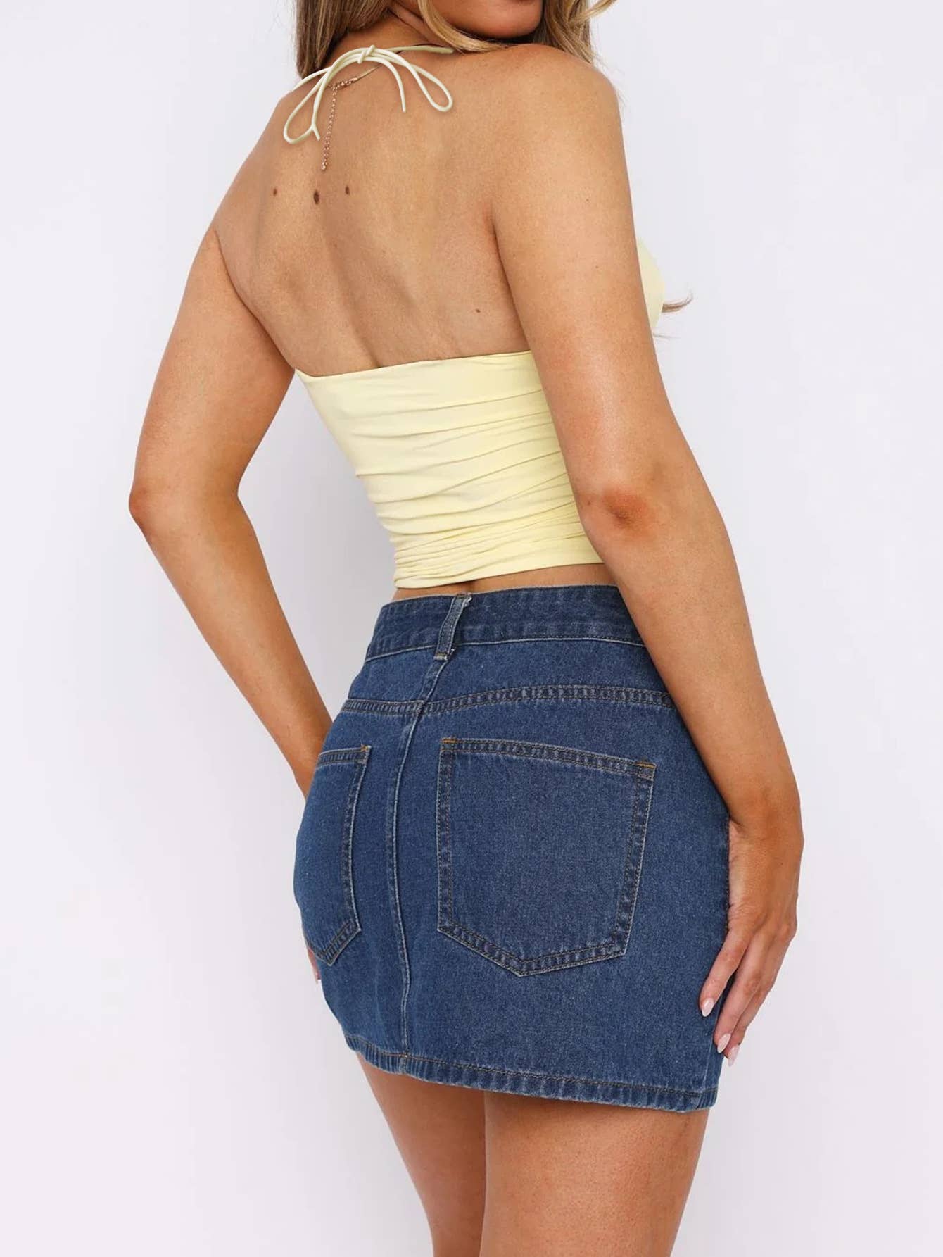 Sexy Spice Y2K style lace halter halter top