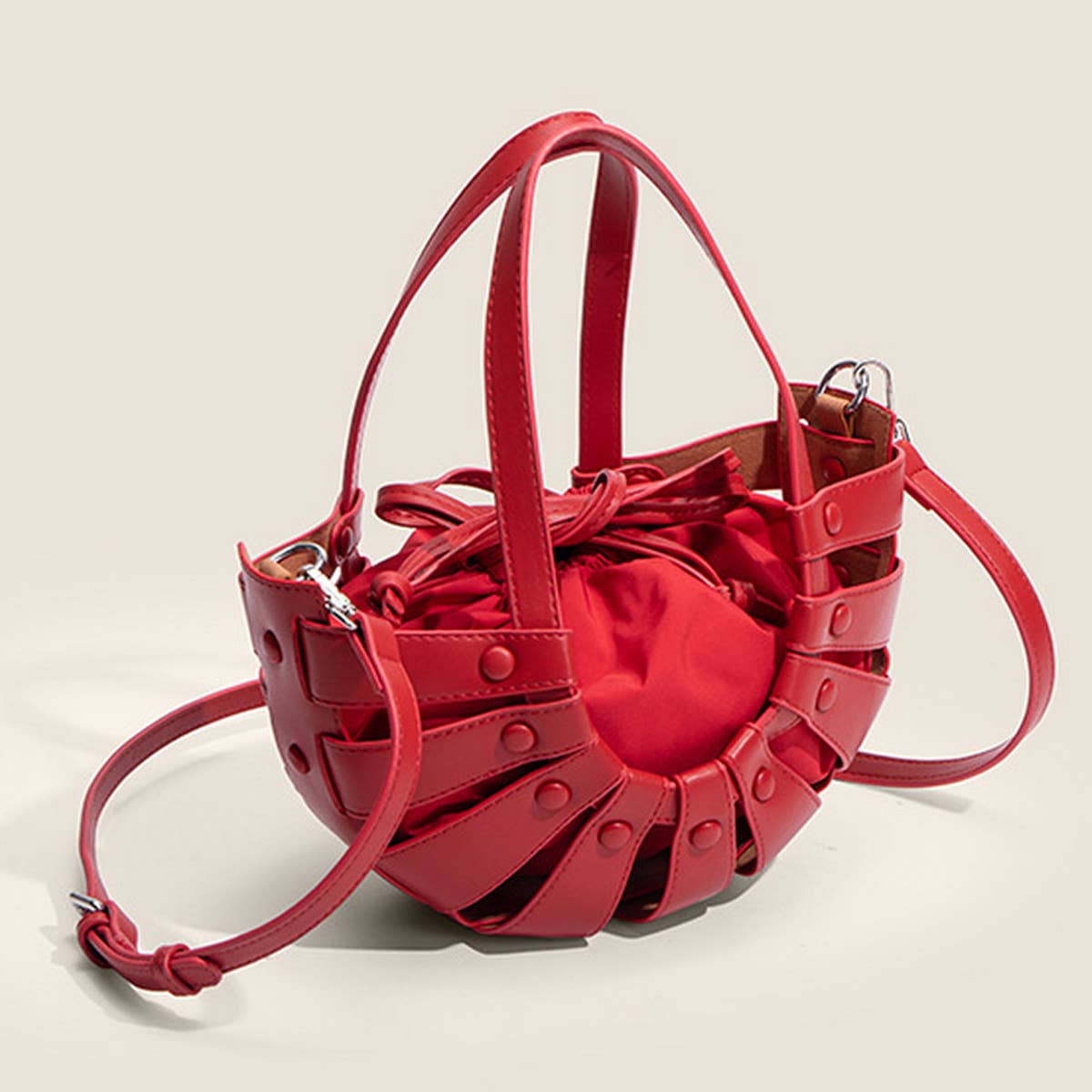 HOLLOW SEMICIRCLE WOVEN BEACH BAG_CWAB1908