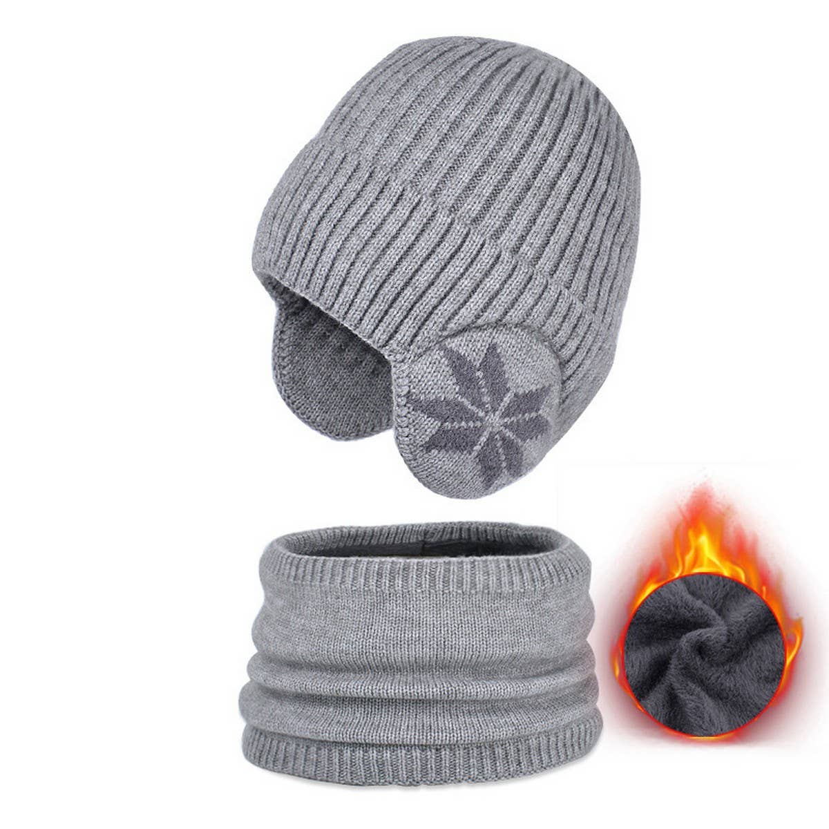 PLUSH WARM HAT AND SCARF TWO PIECE SET_CWASC1134