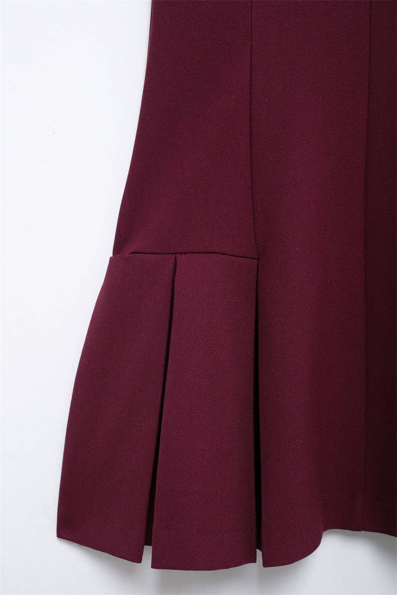 CWDSD6648_POLO COLLAR SHORT SLEEVE PREPPY DRESS