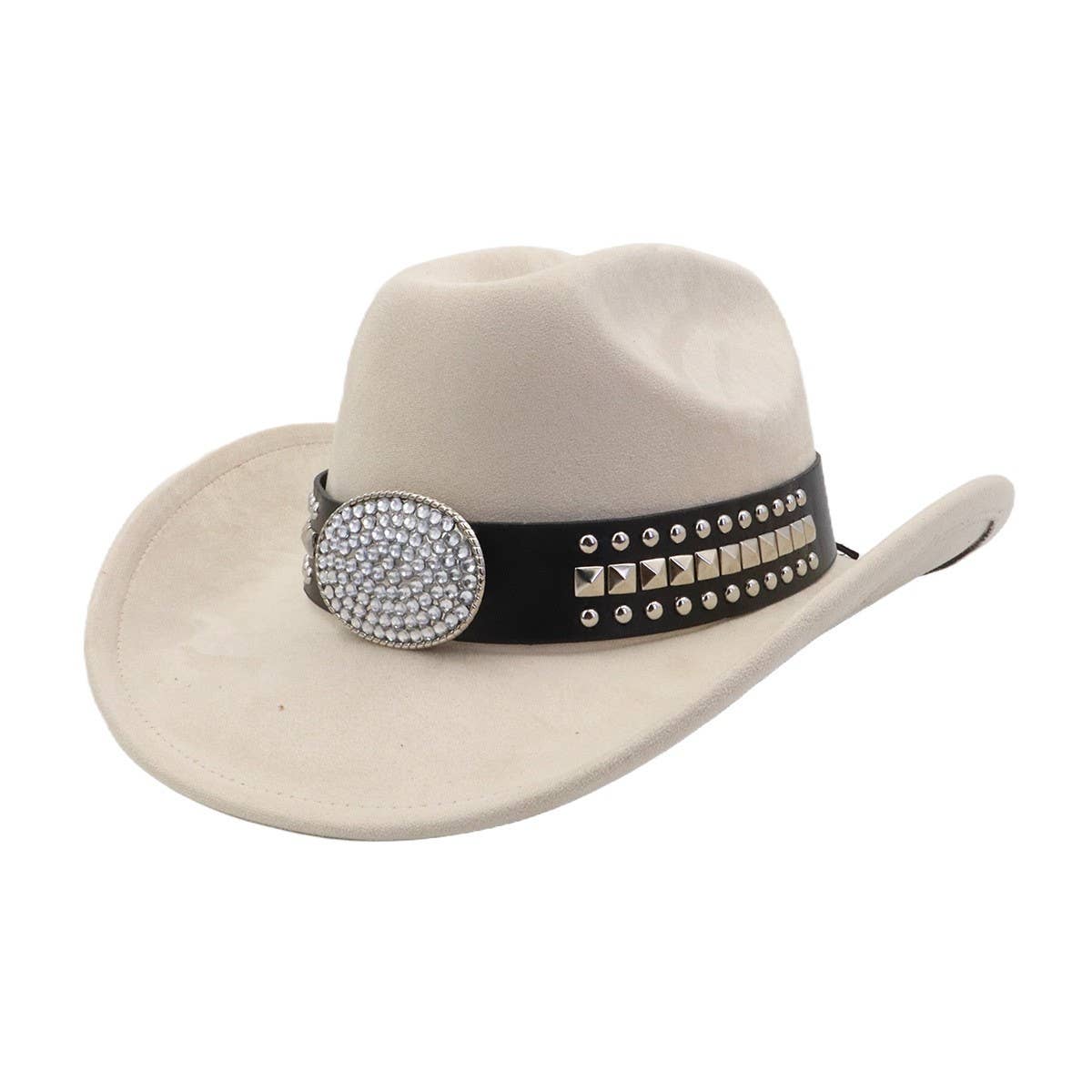Men & Women Suede Cowboy Fedora Hat Western_CWAH04505