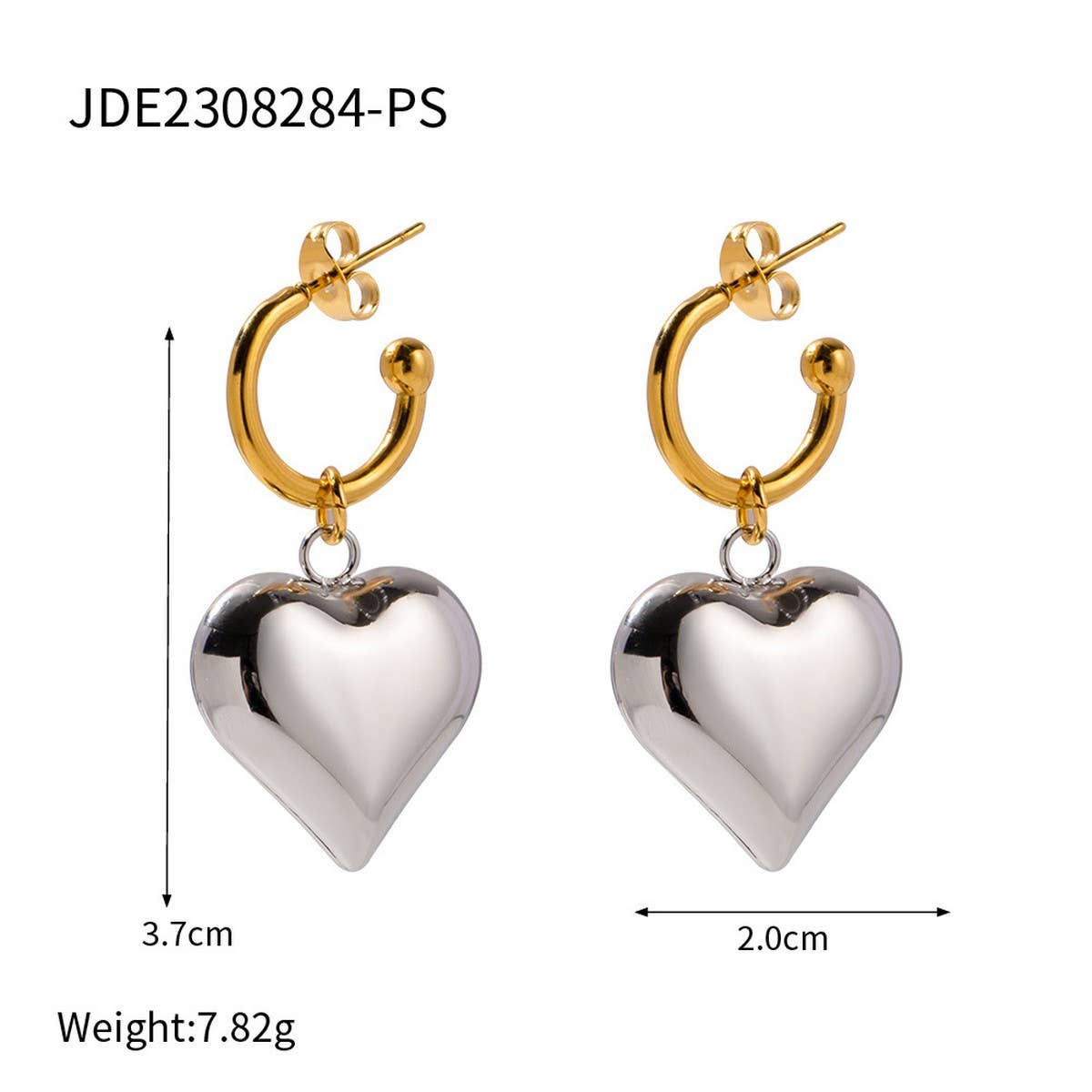 HEART PENDANT HIGH-END TEMPERAMENT EARRINGS