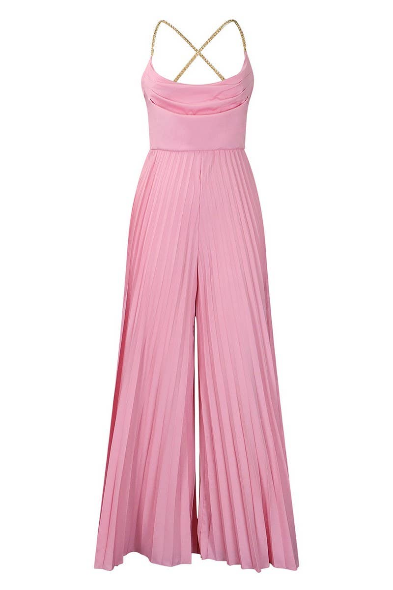 CWDMD01261_2025 SUMMER WOMEN HALTER CHAIN BACKLESS JUMPSUIT