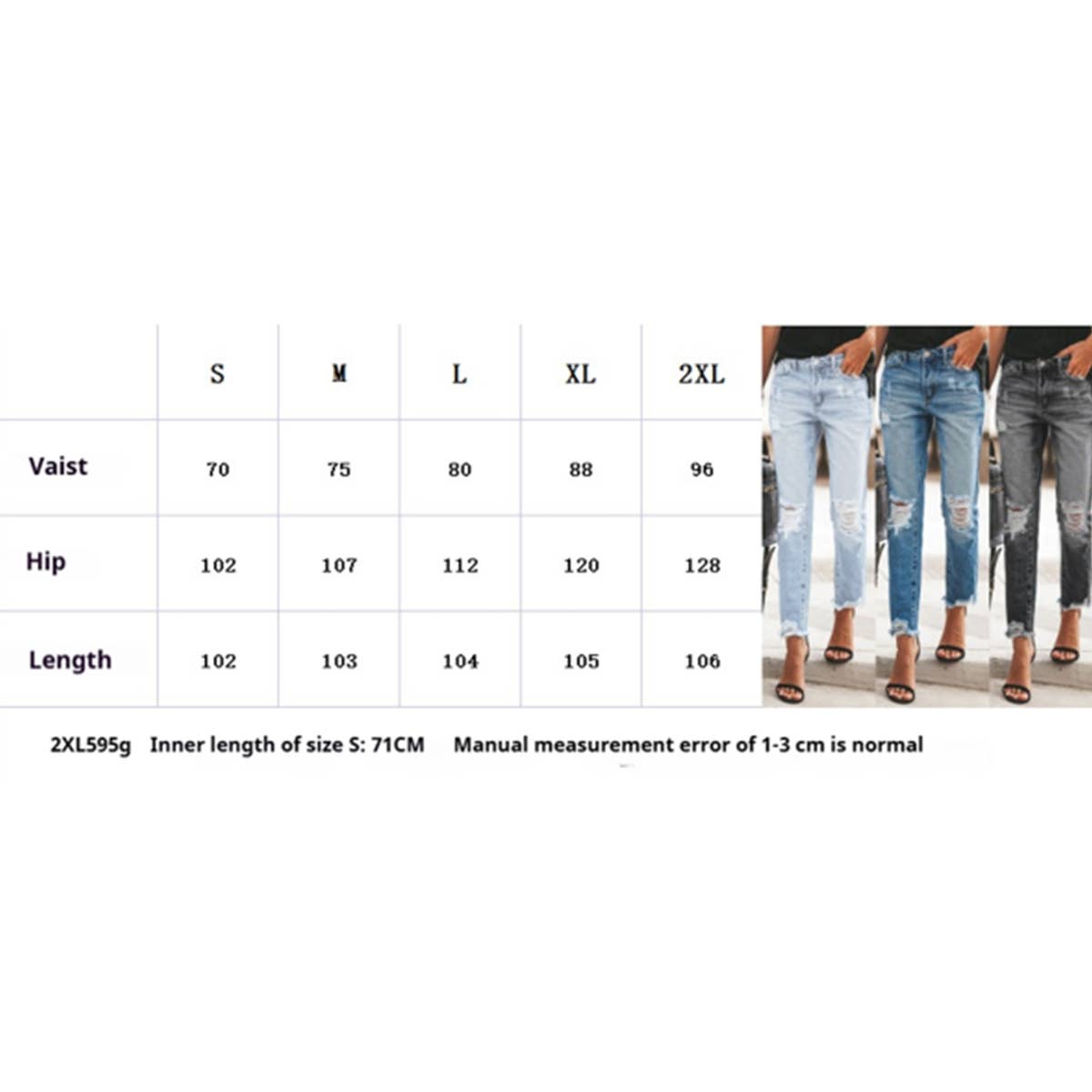 Women??¢s Ripped Jeans ??Casual Streetwear Pants_CWJP0609