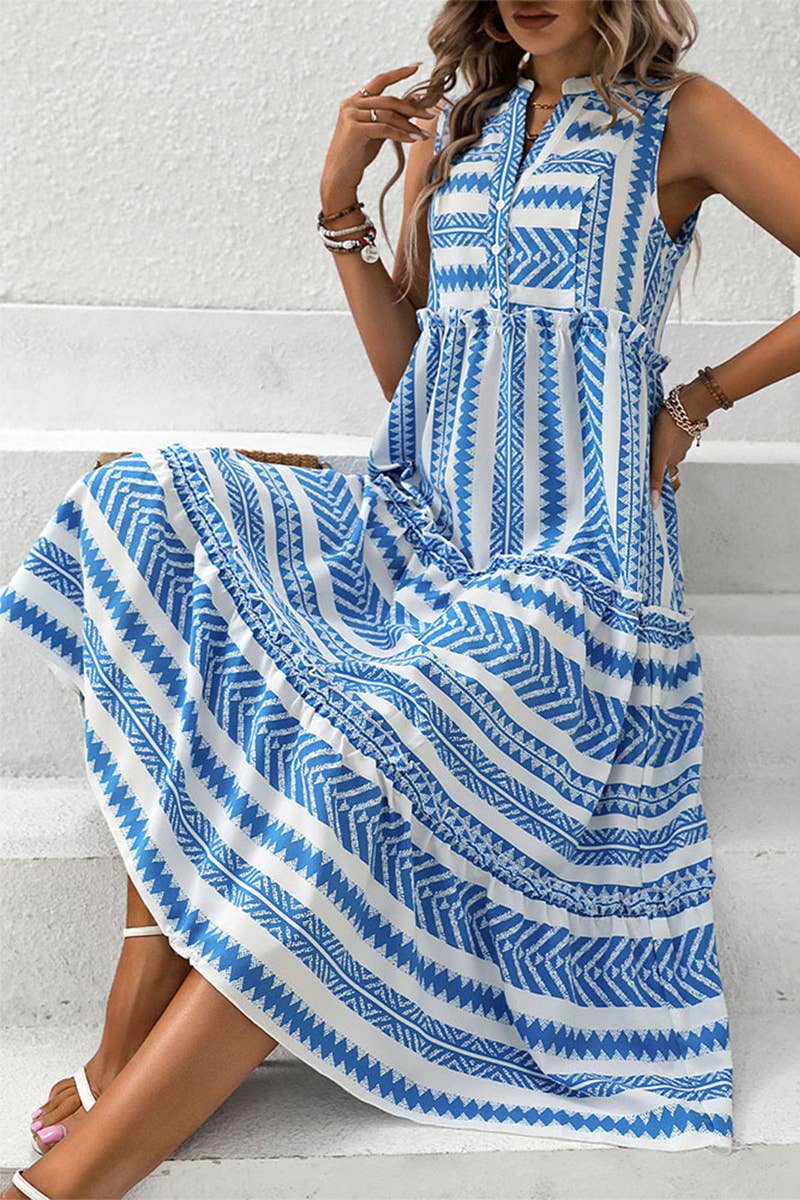 CWDMD4471_SUMMER BOHEMIAN RESORT DRESS