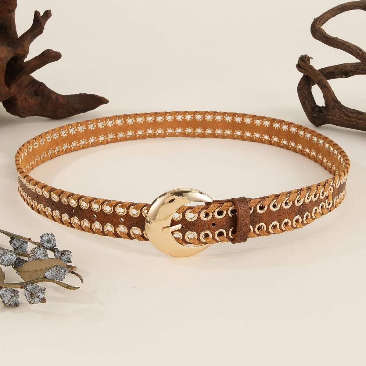 VINTAGE HANDMADE DRAWSTRING PUNK STREET STYLE BELT