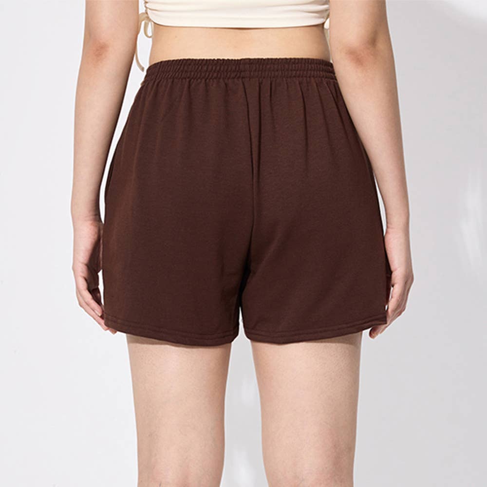 High Waist Solid Wide Leg Shorts for Women