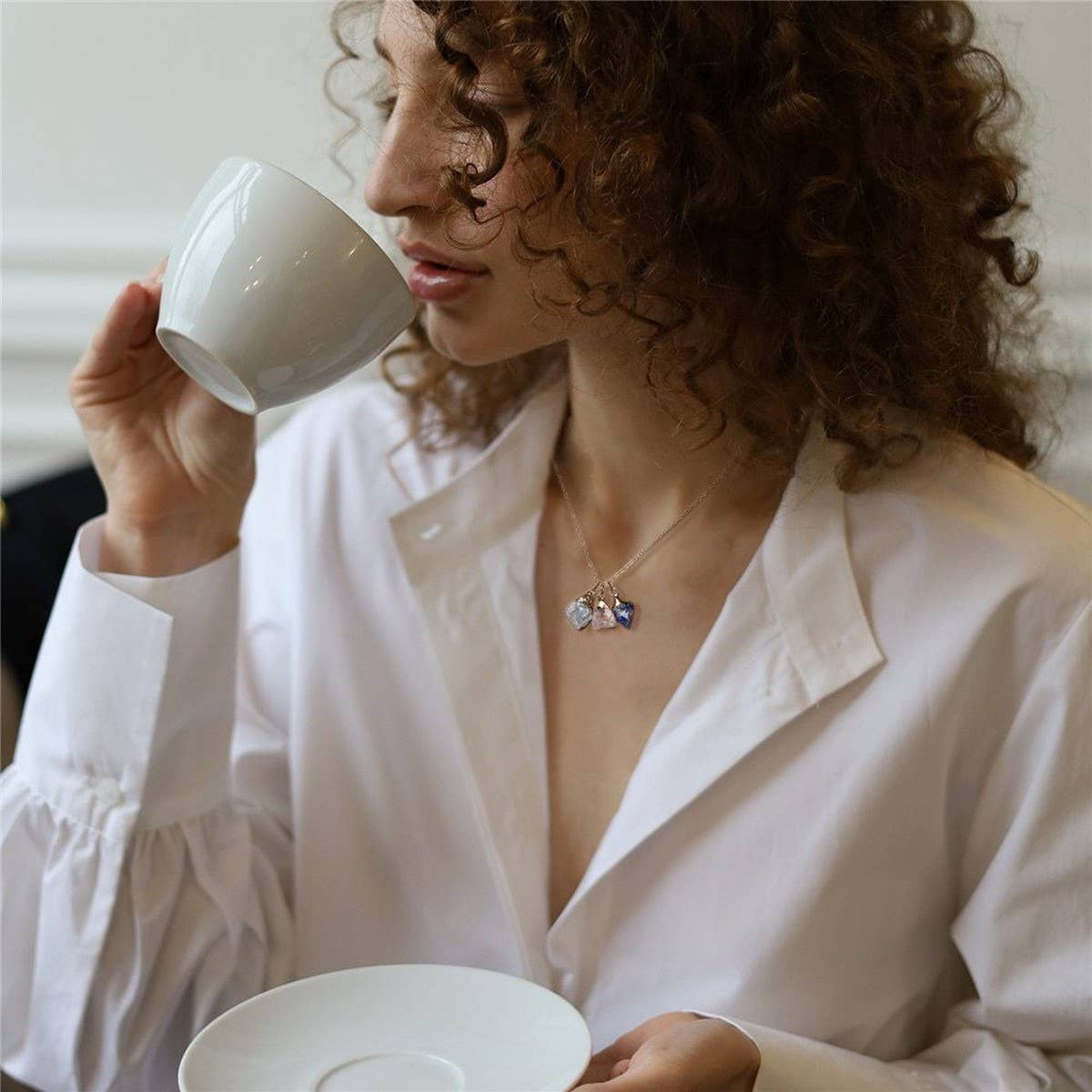 IRREGULAR NATURAL STONE NECKLACE SET