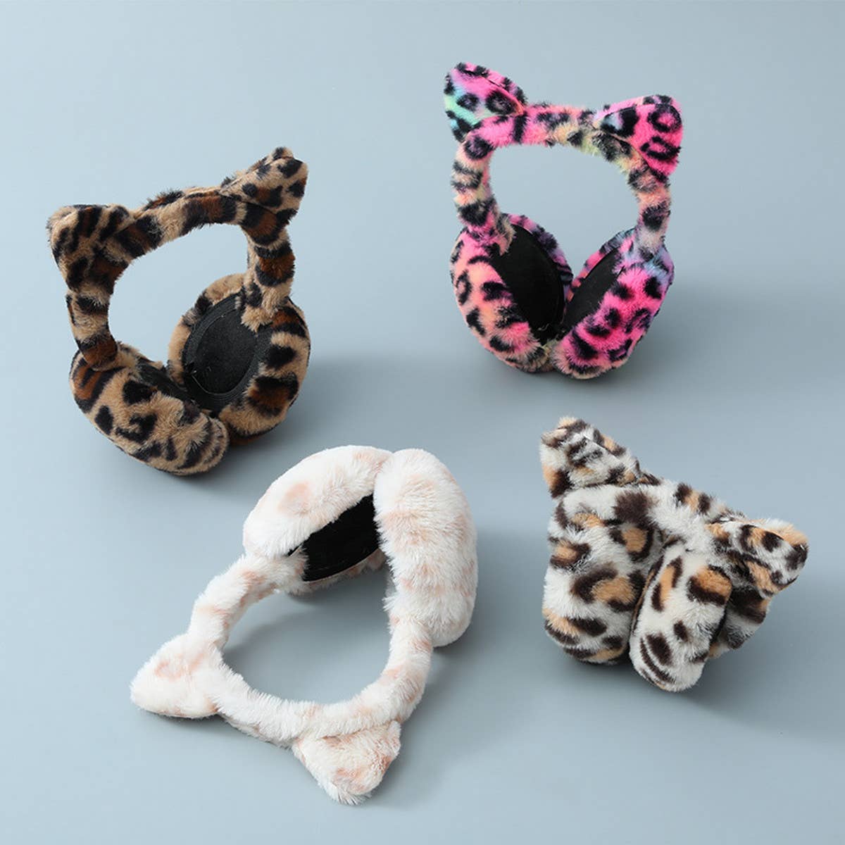 CUTE FOLDABLE LEOPARD PRINT EARMUFFS