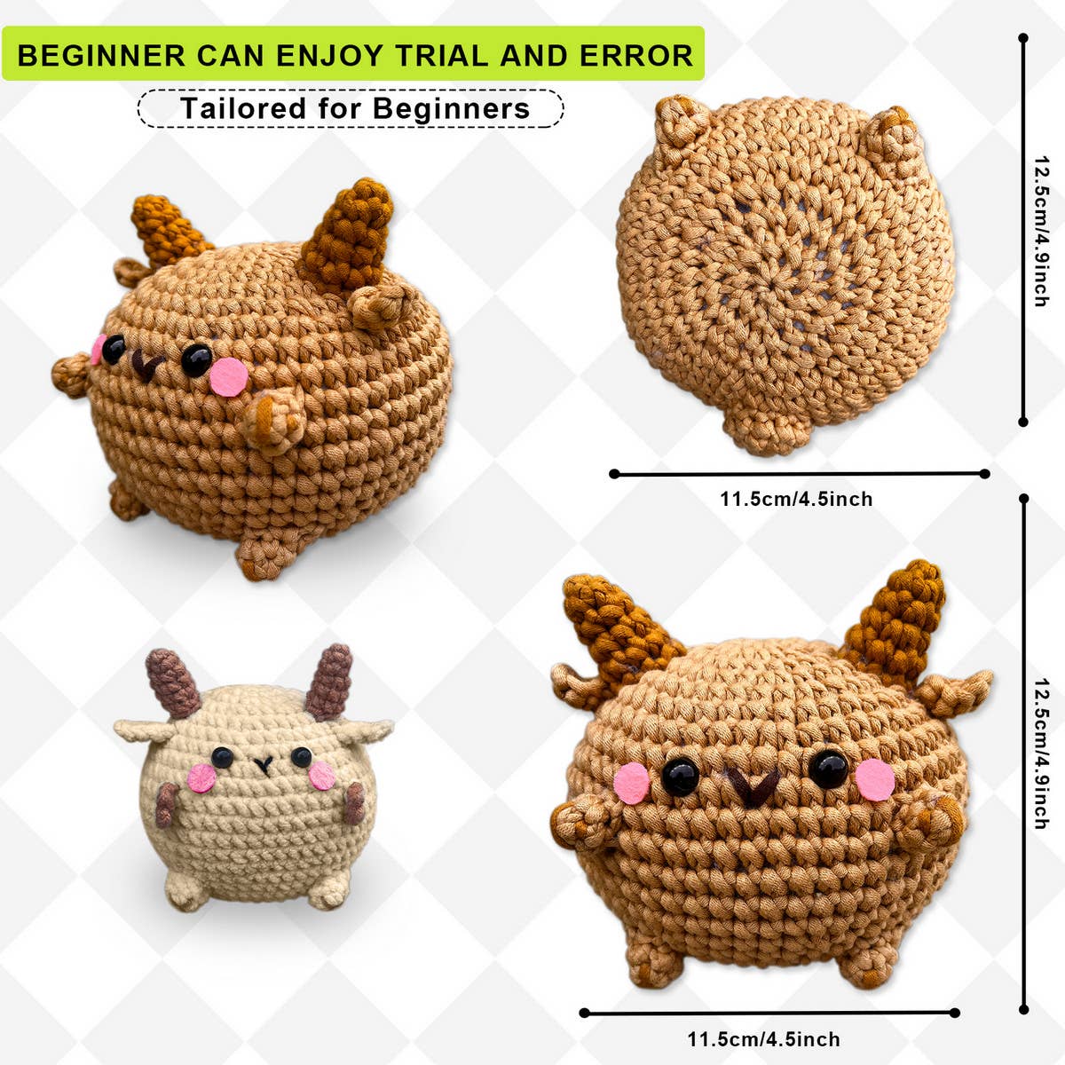 LAMB CROCHET DOLL MATERIAL KIT