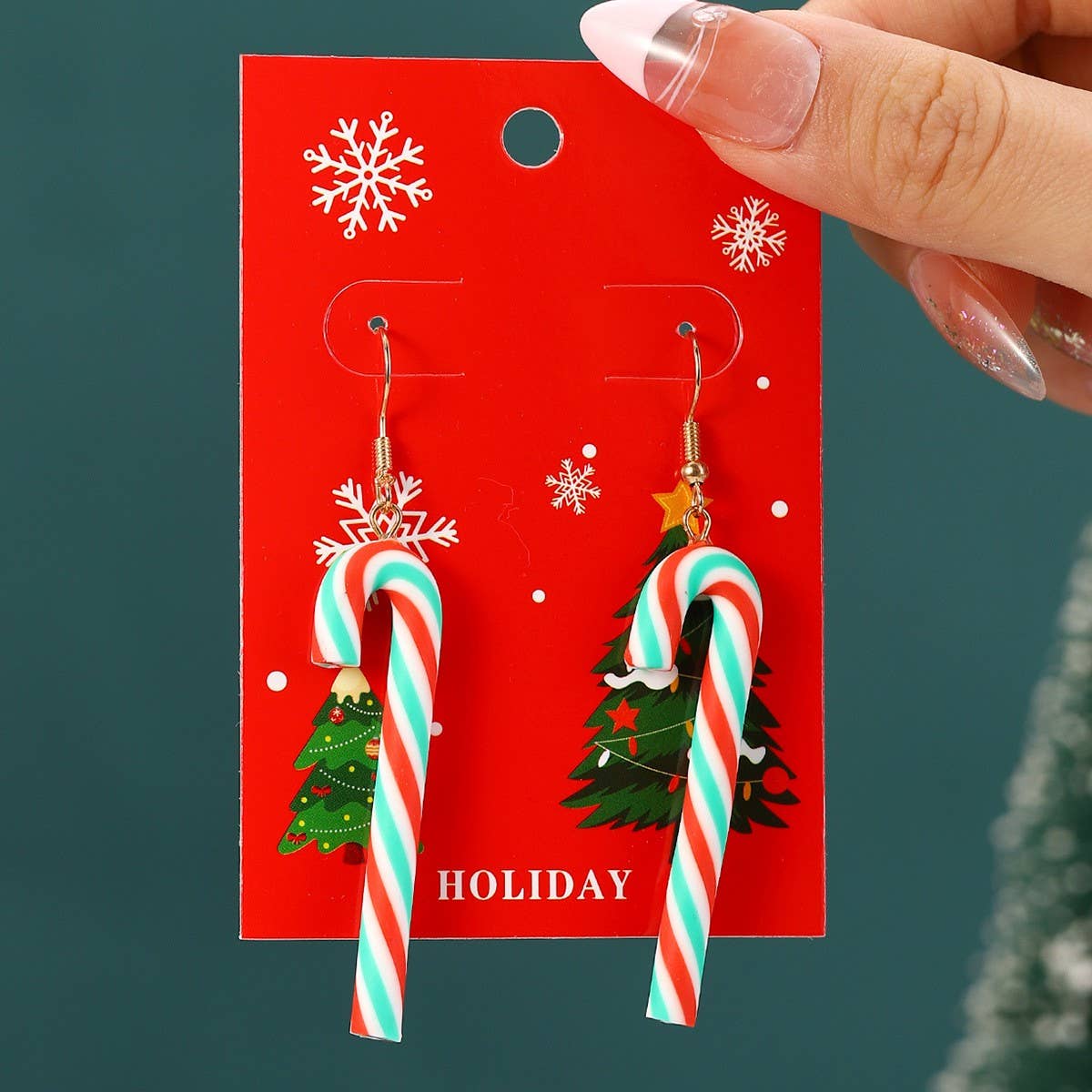NEW CHRISTMAS CARTOON DIAMOND PENDANT EARRINGS
