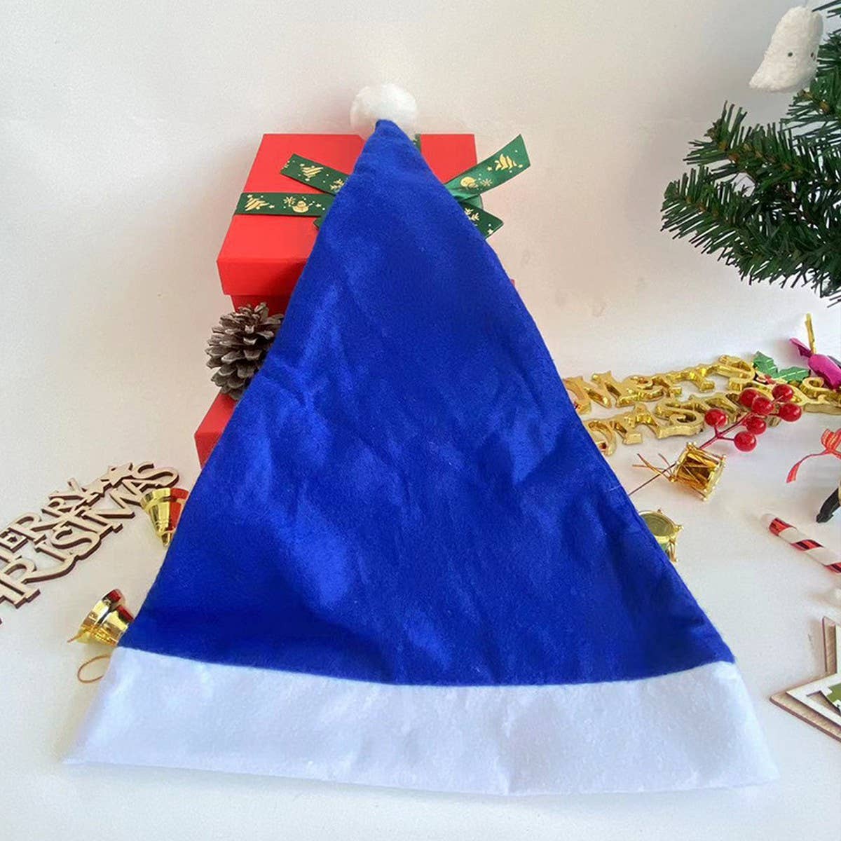 CWAH4075_CHRISTMAS ADULT MULTICOLOR SANTA HAT