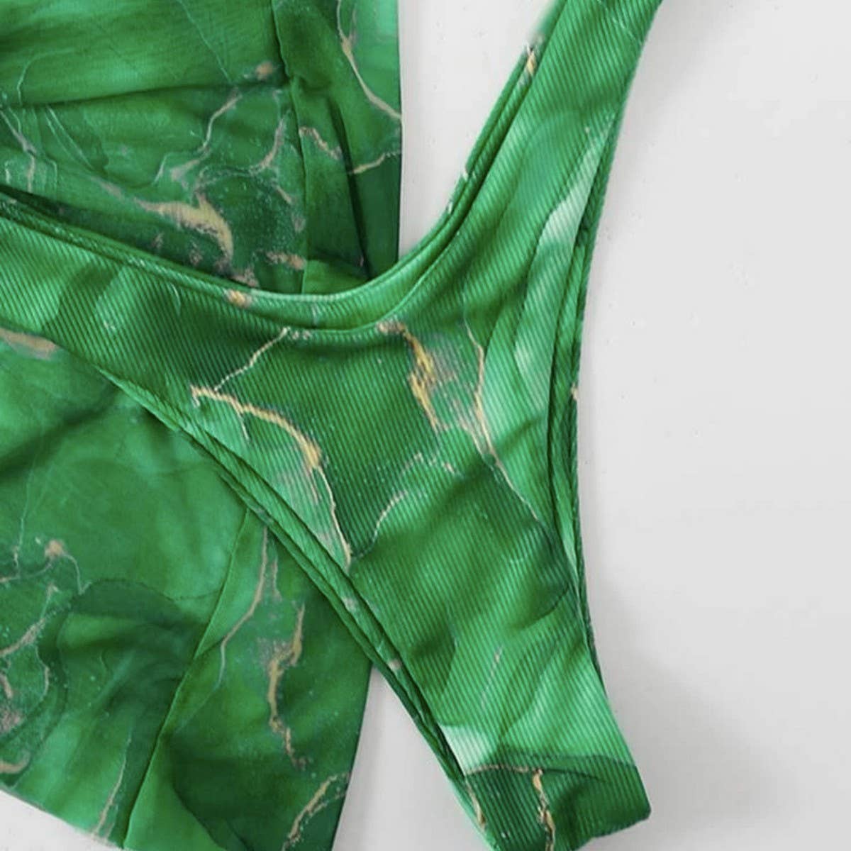 Marble Print Bikini Set - Sexy 3 Piece Swimsuit