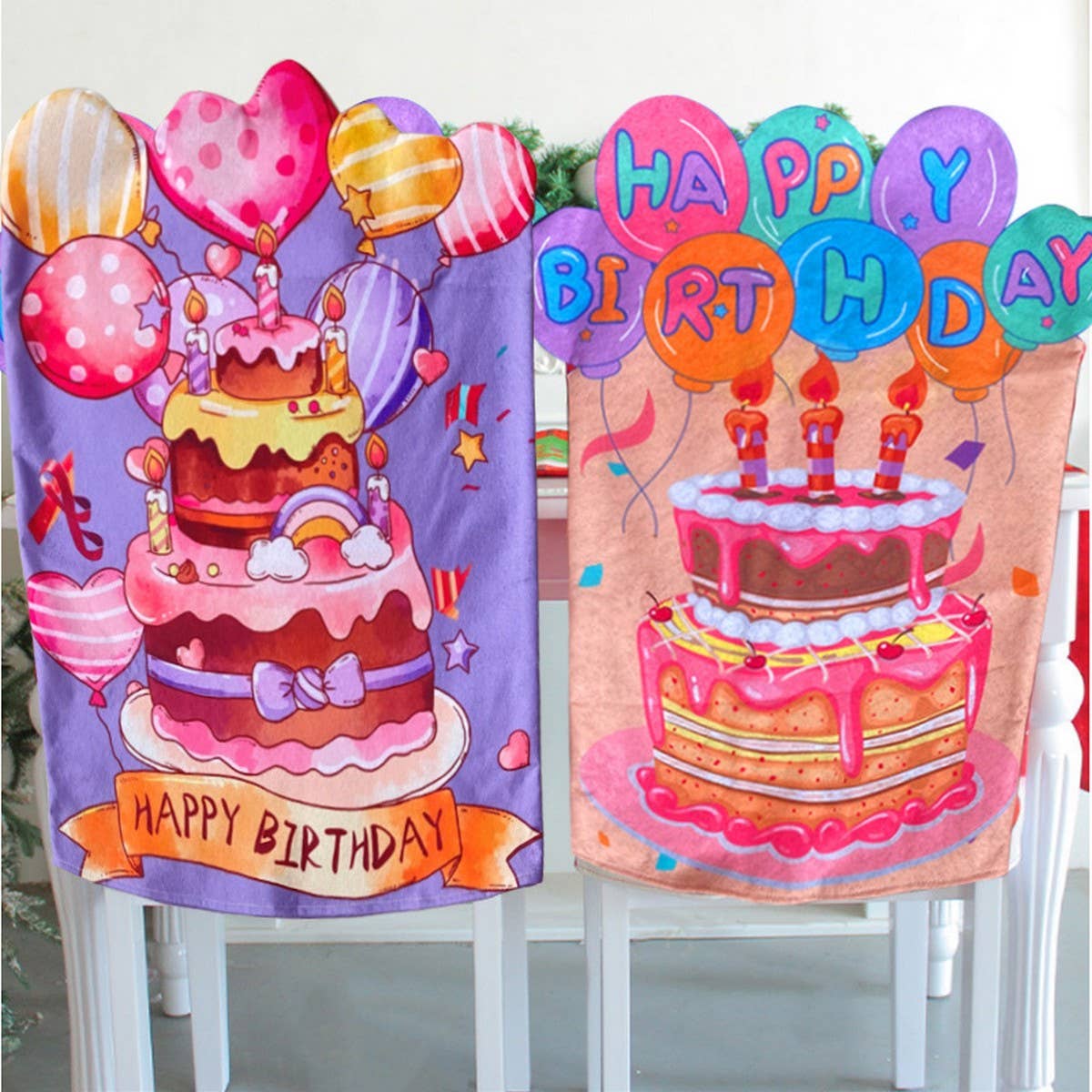 CWMM9614_BIRTHDAY DECORATION STRETCH ONE-PIECE CHAIR COVER